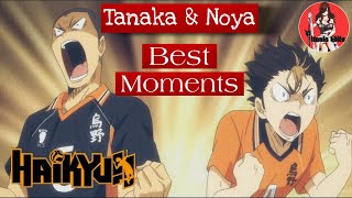 Haikyuu Best Moments  Tanaka and Nishinoya Dub [upl. by Ratib816]