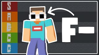 Tier Ranking of FAMOUS MINECRAFT YouTubers SKINS [upl. by Dat257]