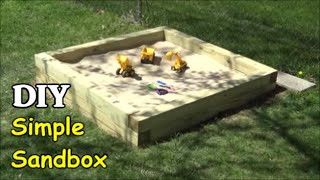 How to Build a Simple Sandbox  DIY [upl. by Boothman]