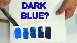 How To Make Dark Blue Paint At Home Easy From Blue and Red [upl. by Elwee452]