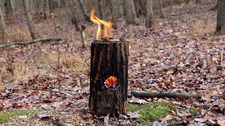 The Survivalist Jet Stove Made Easy Survival Fire Bushcraft Skills Campfire Making [upl. by Repsag]