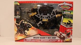 Deluxe Black TRex Zord Review Power Rangers Dino Super Charge [upl. by Alleinnad]