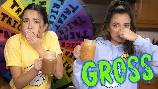 GROSS Trick or Treat Smoothie Challenge  Merrell Twins [upl. by Alanson673]