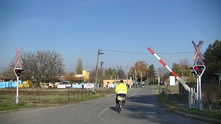 Spoorwegovergang Gyula H  Railroad crossing  Vasúti átjáró [upl. by Par]