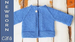 How to knit a Newborn Cardigan for beginners  Part 1 [upl. by Divine]