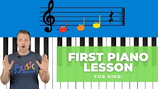 Easy First Piano Lesson  For Kids [upl. by Zaob]