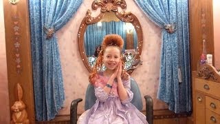 Bibbity Bobbity Boutique Makeover at Disneyland  Princess Kaylee with Ariel Hair [upl. by Eiznyl695]