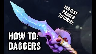 HOW TO MAKE FANTASY CRYSTAL DAGGERS Prop dagger tutorial [upl. by Jaqitsch]