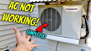 Ductless Mini Split Not Working DIY Fix [upl. by Roybn953]