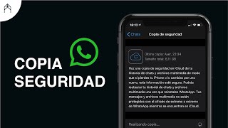 Cómo hacer una COPIA DE SEGURIDAD DE WHATSAPP en iPhone CORRECTAMENTE [upl. by Cassondra]