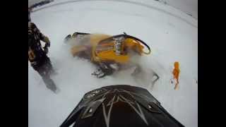 Snowmobile Crash 90MPHWowHe walked away [upl. by Bollinger]