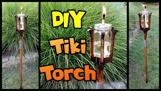 DIY Tiki Torch  Mason Jar amp Custom Pole [upl. by Narhem]