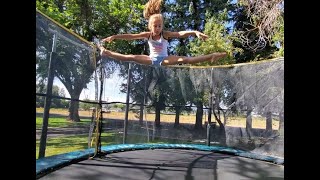 How To Do Gymnastics At Home On A Trampoline [upl. by Frentz]