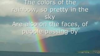 Somewhere Over the Rainbow by Israel Kamakawiwoole LYRICS [upl. by Samalla780]