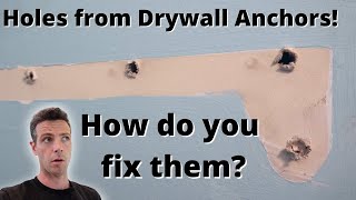 Fixing Big Holes from Drywall Anchors [upl. by Ahsienor]