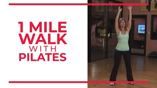 1 Mile Walk with Pilates  At Home Workouts [upl. by Naxela]