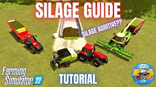 GUIDE TO MAKING SILAGE  Farming Simulator 22 [upl. by Fee]