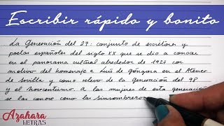 ✍ Cómo Escribir Rápido y Bonito en Cursiva [upl. by Nyliret]