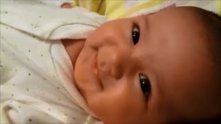 One month old baby talking [upl. by Ydur]