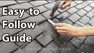 Slate Roof Repair  How to replace a slate amp broken slates [upl. by Ainahpets]