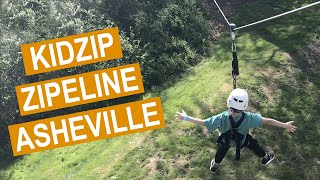 Kid Zip at Treetops  A Zipline in Asheville NC [upl. by Akiemat]