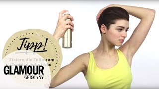 Kurze Haare richtig stylen 3 Looks – Tolle Sleek Look amp Volumen how to I GLAMOUR Hair Tutorial [upl. by Aurelius]