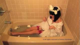 Jessica in a wedding dress  fantasy bridal wetlook in a bathtub  Part 1 [upl. by Hamford]