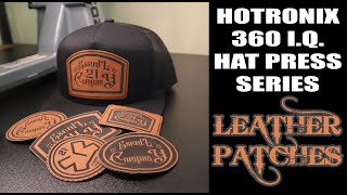 How to Heat Apply Leather Patches to a Yupoong Trucker Hat  FAST amp EASY [upl. by Rubma]