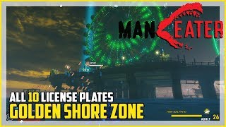 Maneater Sapphire Bay All License Plate Locations Guide [upl. by Nyladnek]