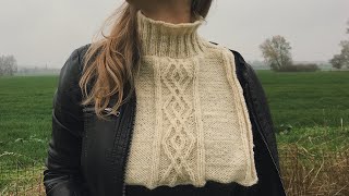 Knitted neck warmer tutorial [upl. by Lemmie]