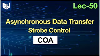 Asynchronous data transfer  Strobe control  COA  Lec50  Bhanu Priya [upl. by Demmahum]