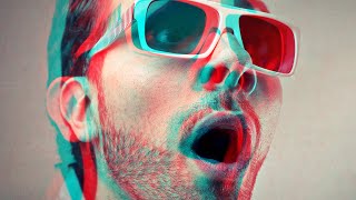 Easy Photoshop 3D Effect in 30 Seconds  3D Glasses Effect [upl. by Kenneth]