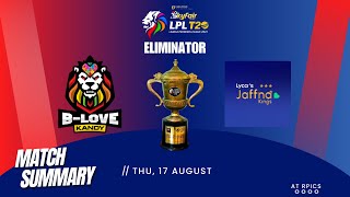 Eliminator  BLove Kandy vs Jaffna Kings  LPL 2023 [upl. by Eugene]