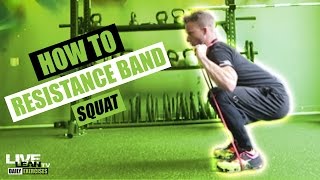 How To Resistance Band Squat [upl. by Aenad]