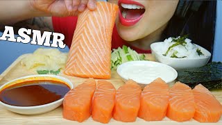 ASMR SUSHI GRADE SALMON SLAB SASHIMI  FIRE SAUCE  MAYO EATING SOUNDS NO TALKING  SASASMR [upl. by Nagle]