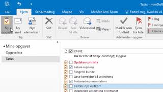 Opgaver i Outlook [upl. by Kara]