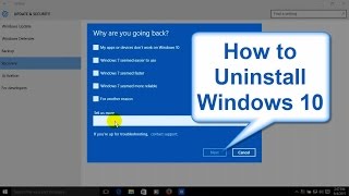 How to uninstall Windows 10 and downgrade to Windows 7 or 81  Get Windows 7 back  Free amp Easy [upl. by Alexis]