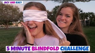 5 Minute Blindfold Challenge  Jacy and Kacy [upl. by Nosac728]