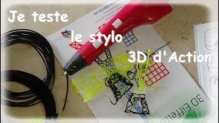 ★Je teste le stylo 3D 3D printing pen du magasin Action [upl. by Amadus69]