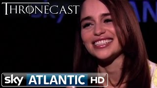 Game of Thrones Thronecast Uncut Emilia Clarke Interview [upl. by Lekar]