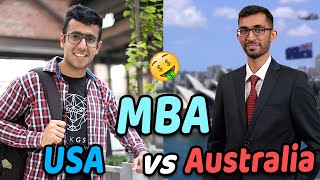 MBA in Australia vs USA Why I Chose Australia Fees Salary GMAT [upl. by Asiela]