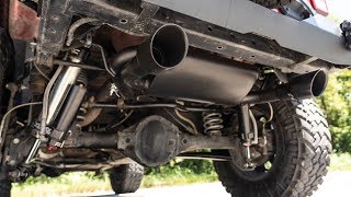 Jeep Wrangler JK Dual Outlet Performance Exhaust by Rough Country [upl. by Nivel127]