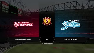 Cricket 24  Melbourne Renegades v Adelaide Strikers  5Over Match [upl. by Yursa]