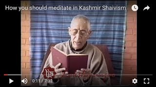 How you should meditate in Kashmir Shaivism [upl. by Nyletac450]