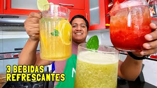 3 BEBIDAS REFRESCANTES 🍹❤️ PARA EL VERANO  Mi Receta magica [upl. by Akiraa4]