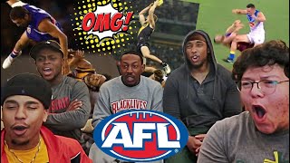 AMERICAN FOOTBALL PLAYERS REACT TO AFL BIGGEST HITS [upl. by Taffy]