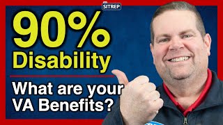 VA Benefits with 90 ServiceConnected Disability  VA Disability  theSITREP [upl. by Sldney]