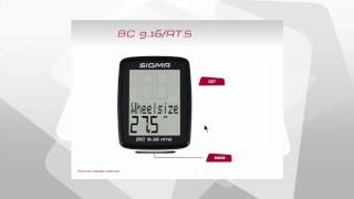 SIGMA SPORT  BC 916ATS  Settings EN [upl. by Snapp]