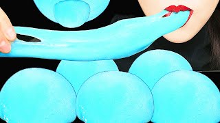 ASMR BLUE DESSERT EXTREMELY STRETCHY HOMEMADE MOCHI MOST SATISFYING EATING SOUNDS POPULAR MUKBANG [upl. by Kiel]