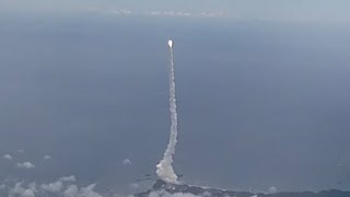 Ｈ３ロケットの打ち上げ成功、「だいち４号」分離（空撮含む） [upl. by Suoivatnom]